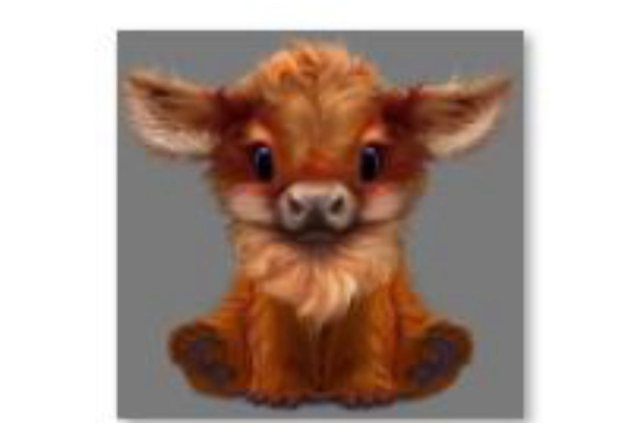 30 x 30 round diamond painting - highland W524