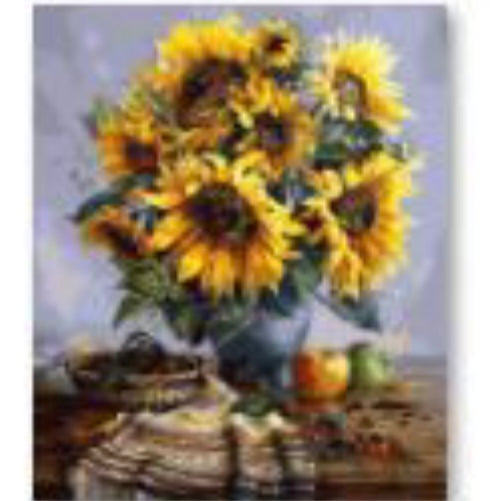 30 x 40 full round diamond painting - sunflower