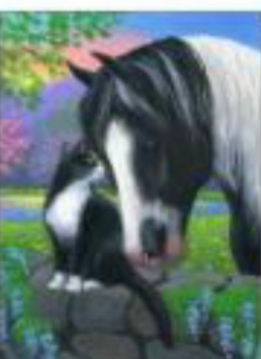 30 x 40 round diamond painting - farm friends