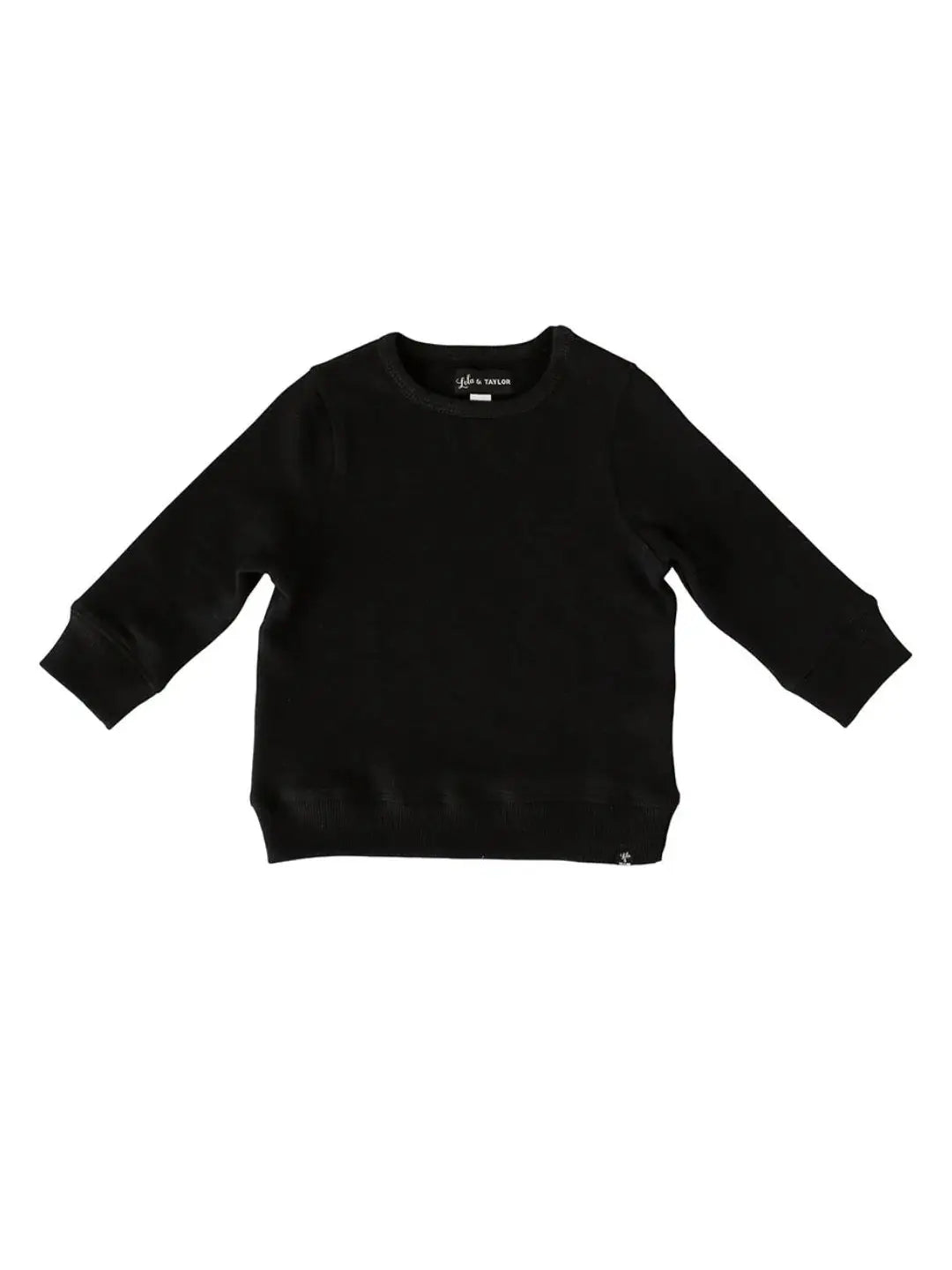 Lola & Taylor - Unisex Crew Neck Raglan Sweatshirt Jet Black