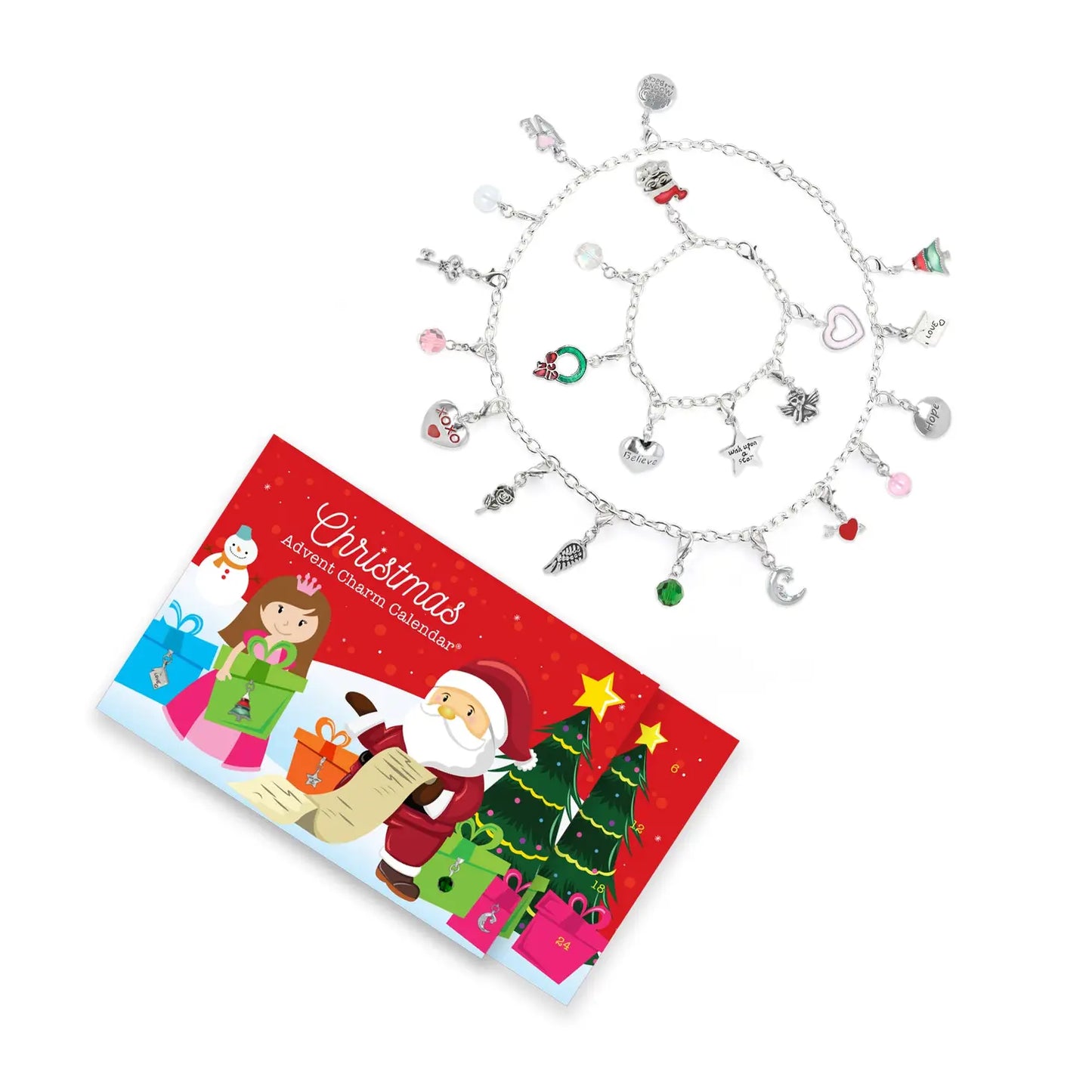 Christmas Advent Jewelry Calendar- Bracelet, Necklace,Charms