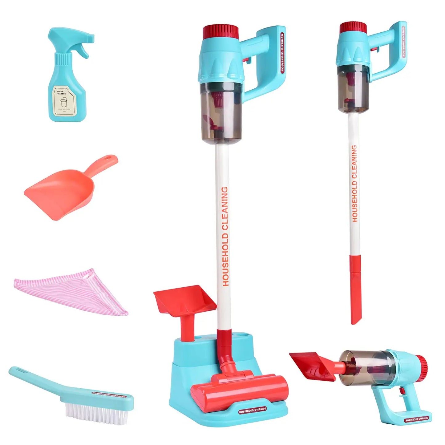 14 Pcs Kids Vacuum Cleaner Toy Set Toy Vacuum Cleaner