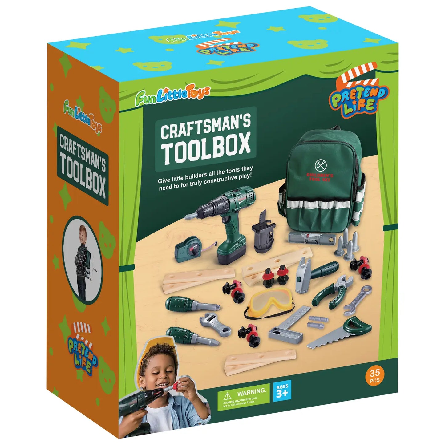 35 Pcs Montessori Toy Tool Set For Kids