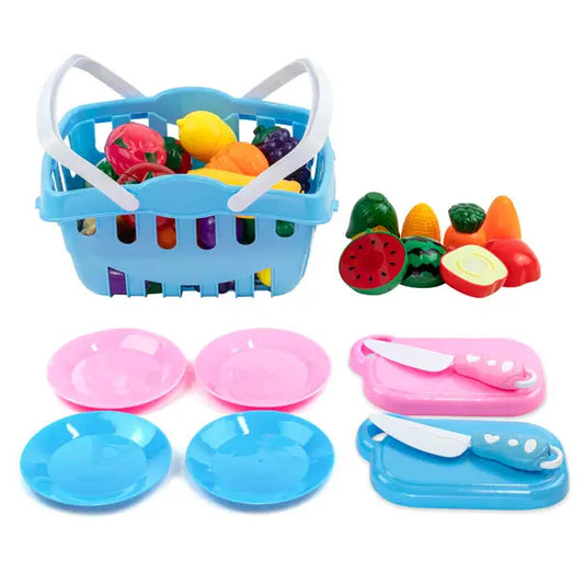 30 Pcs Play Food For Kids Kitchen Pretend Cutting Food Toys