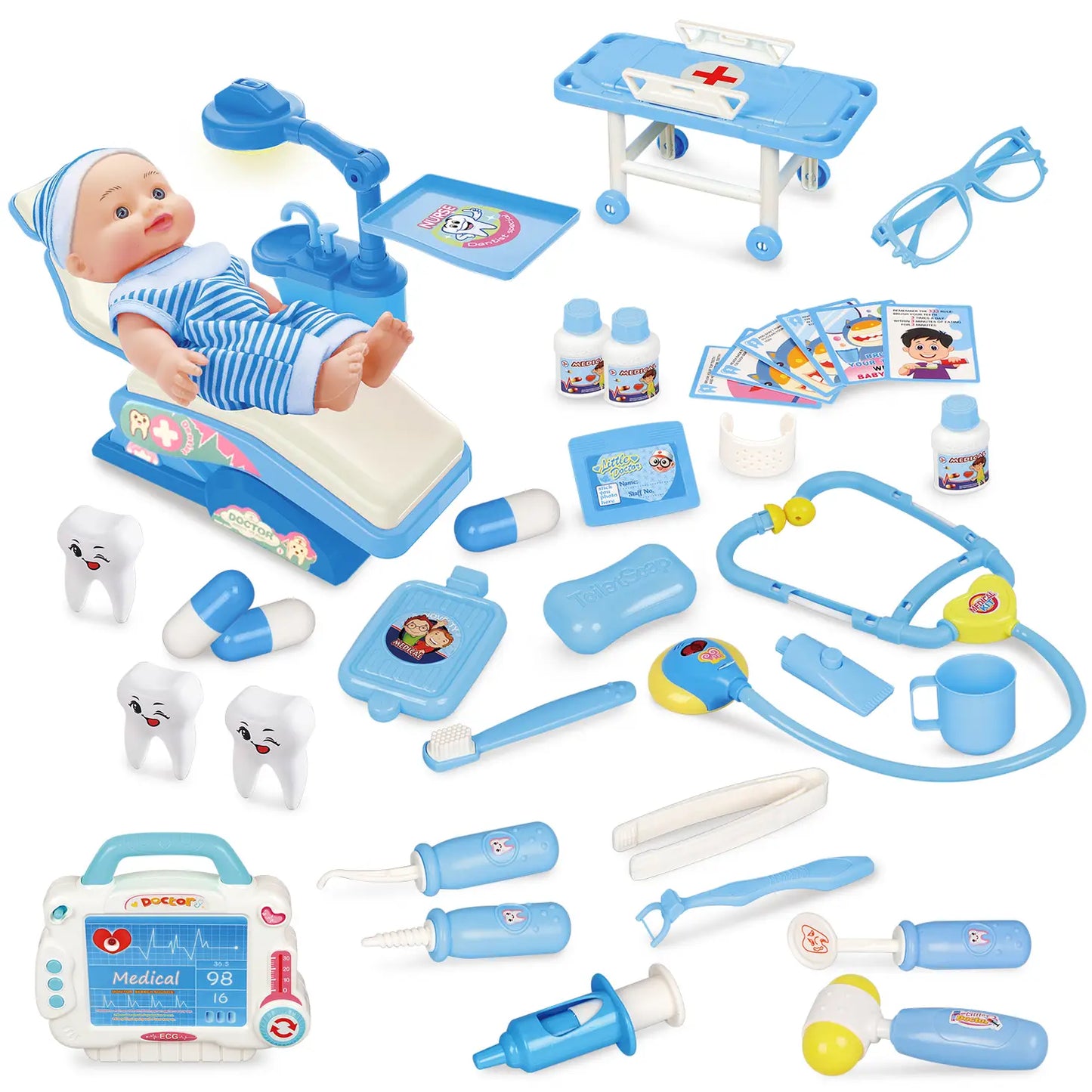 33 Pcs Doctor Medical Kit - Pretend Play Doctor Set