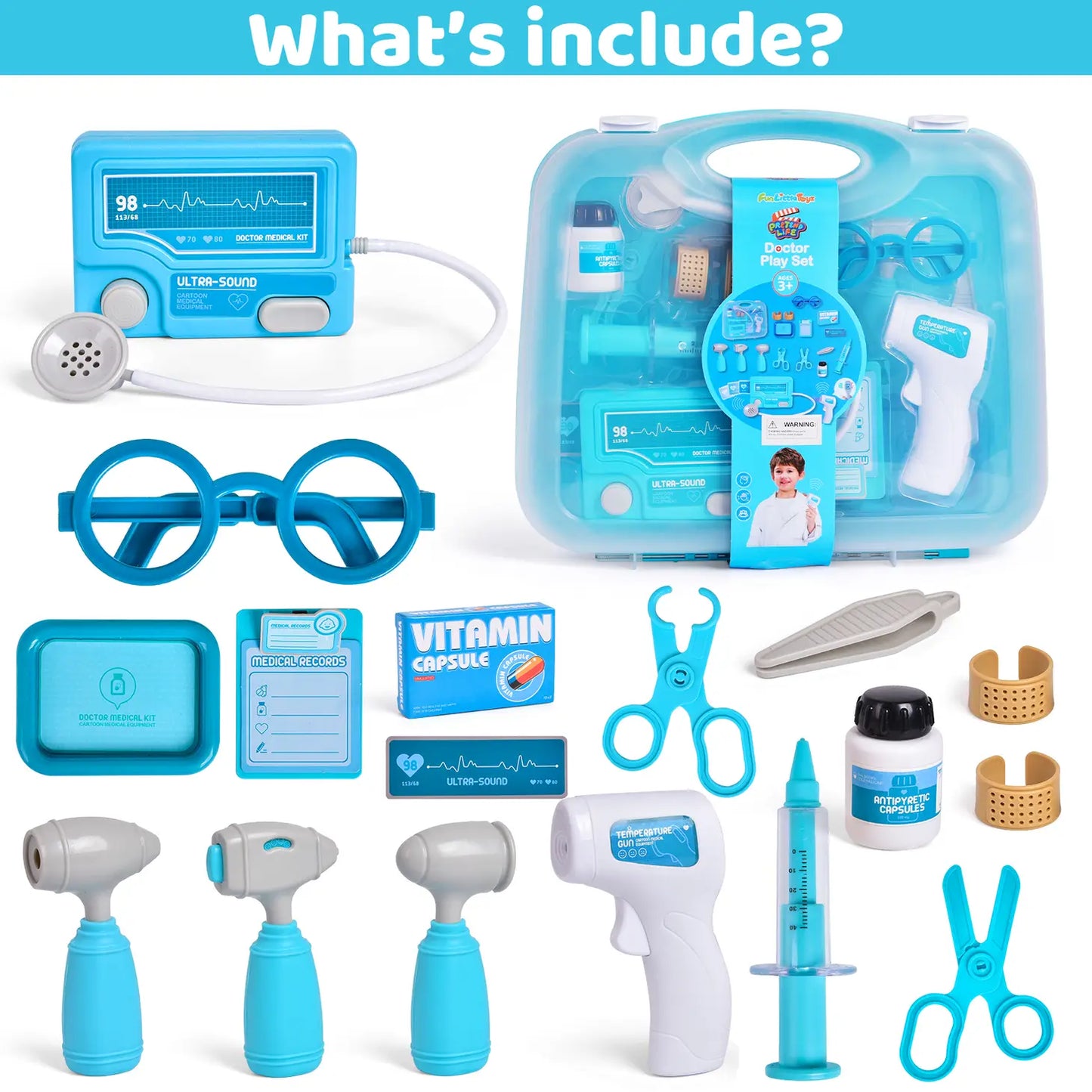 Pretend Play Doctor Kit, 17 Pcs