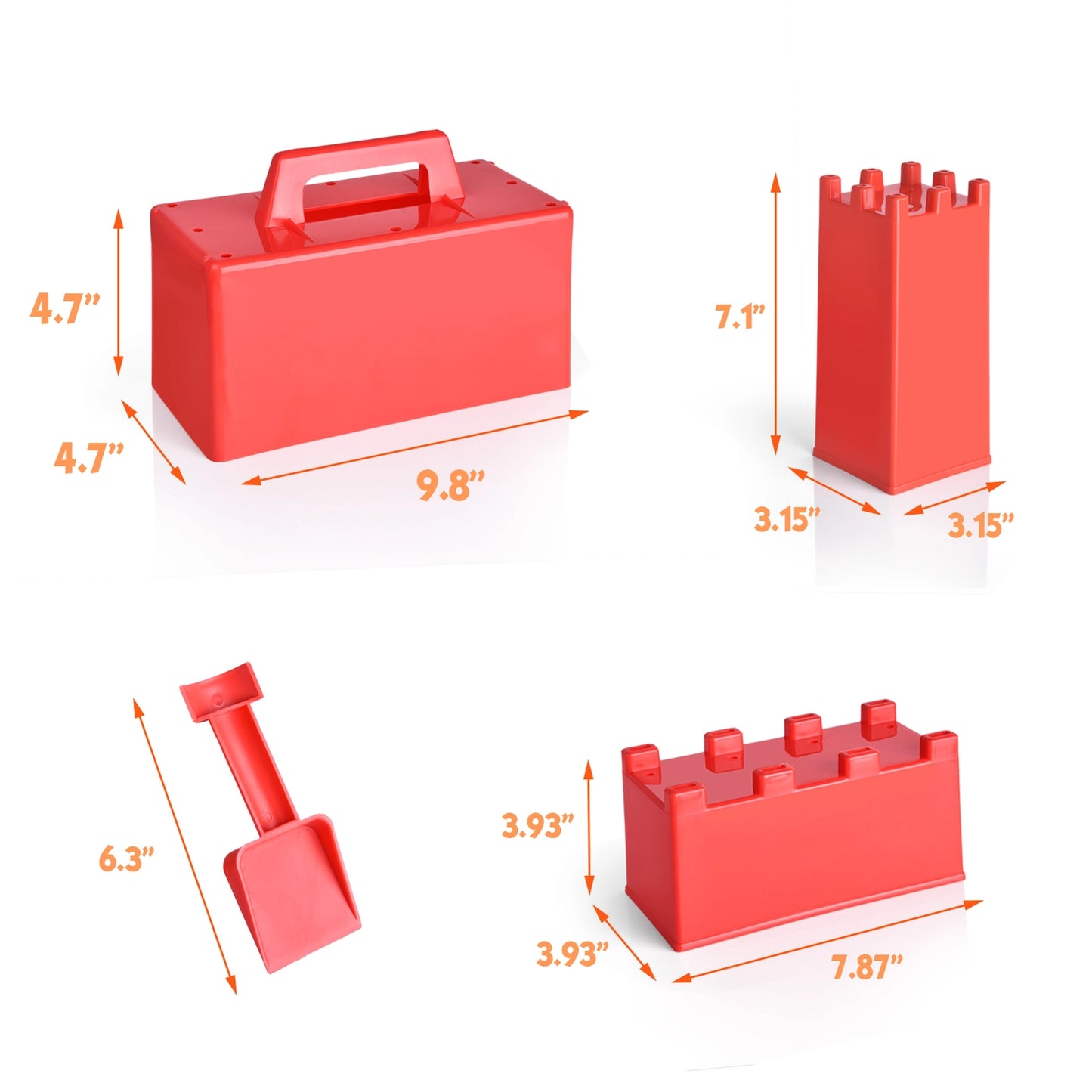 4 Pcs Snow Fort Building Blocks Winter Summer Outdoor Toys