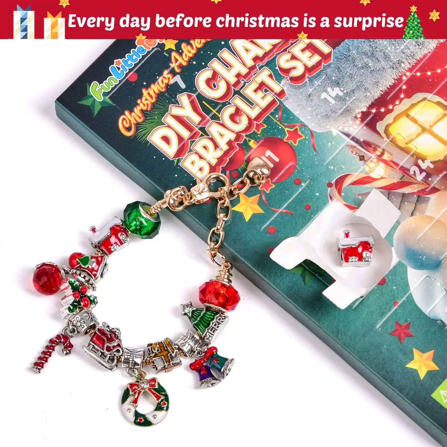 24PCS Christmas Bracelet Set 2023 Advent Calendar