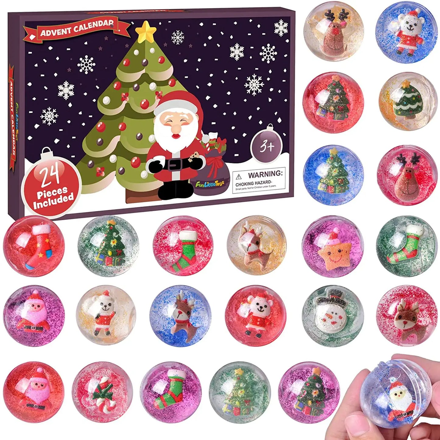 24-Pieces Slime Fidget Advent Calendar Christmas Countdown