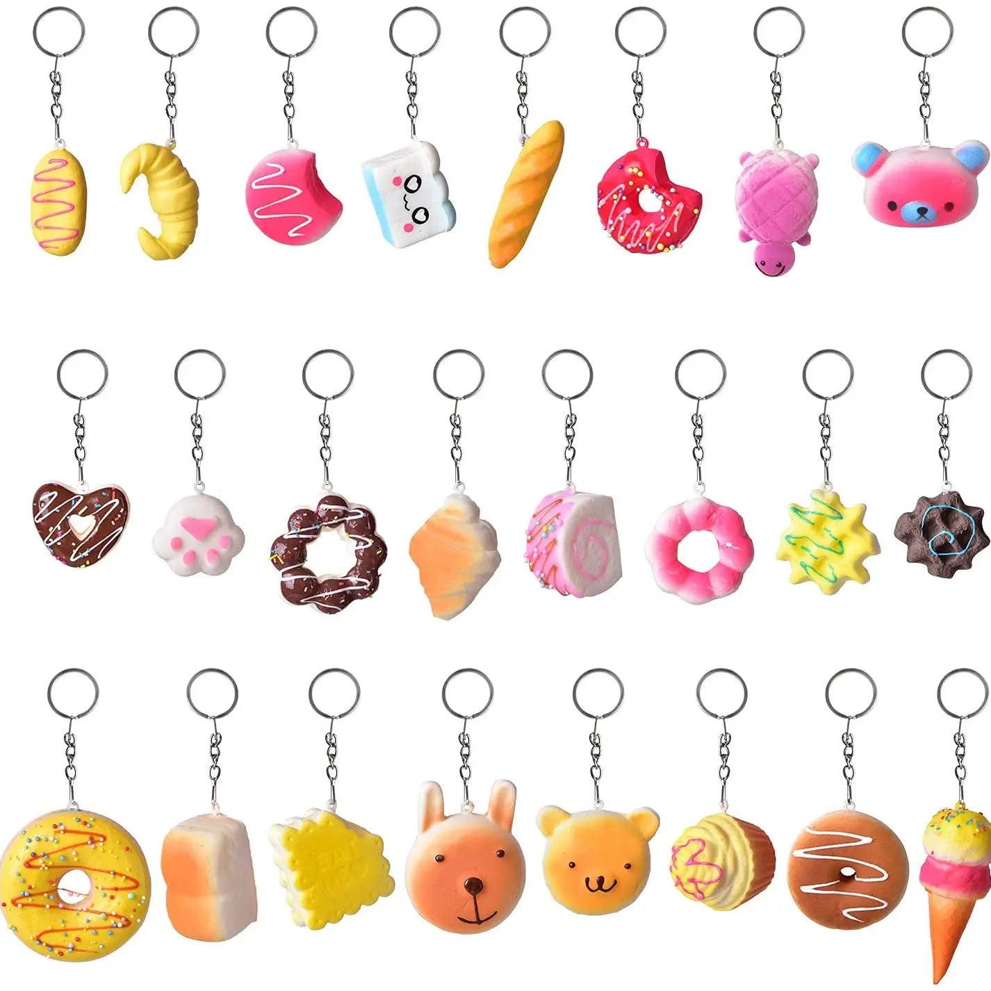 24 Pcs Adorable Keychain Christmas Advent Calendar Countdown
