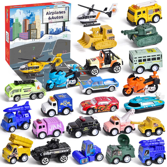 24 Days Vehicles Advent Calendar 2023 For Kids