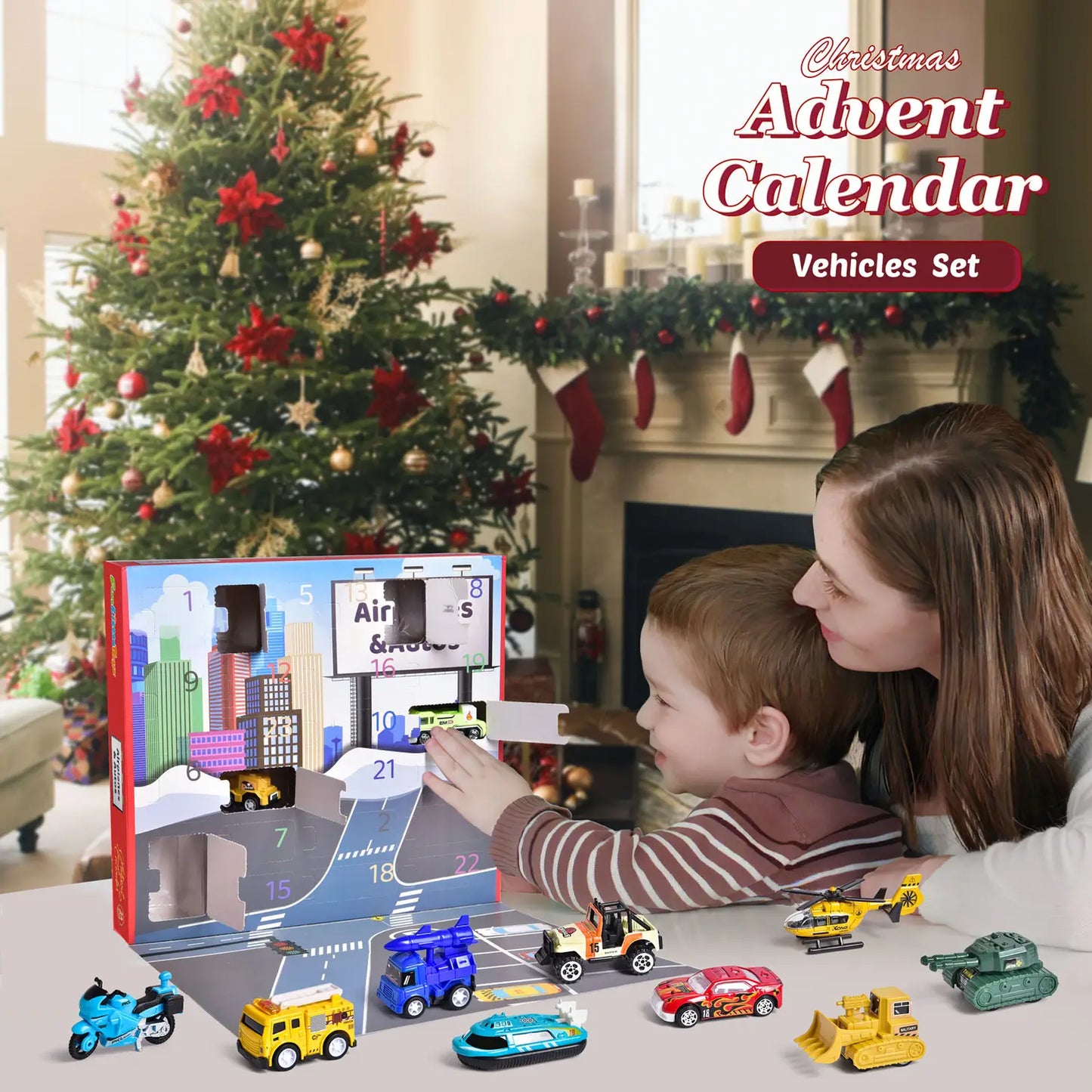 24 Days Vehicles Advent Calendar 2023 For Kids