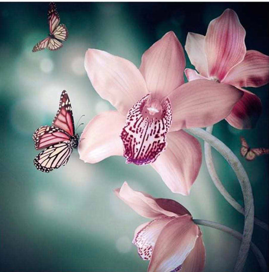 40 x 40 full square diamond painting - pink