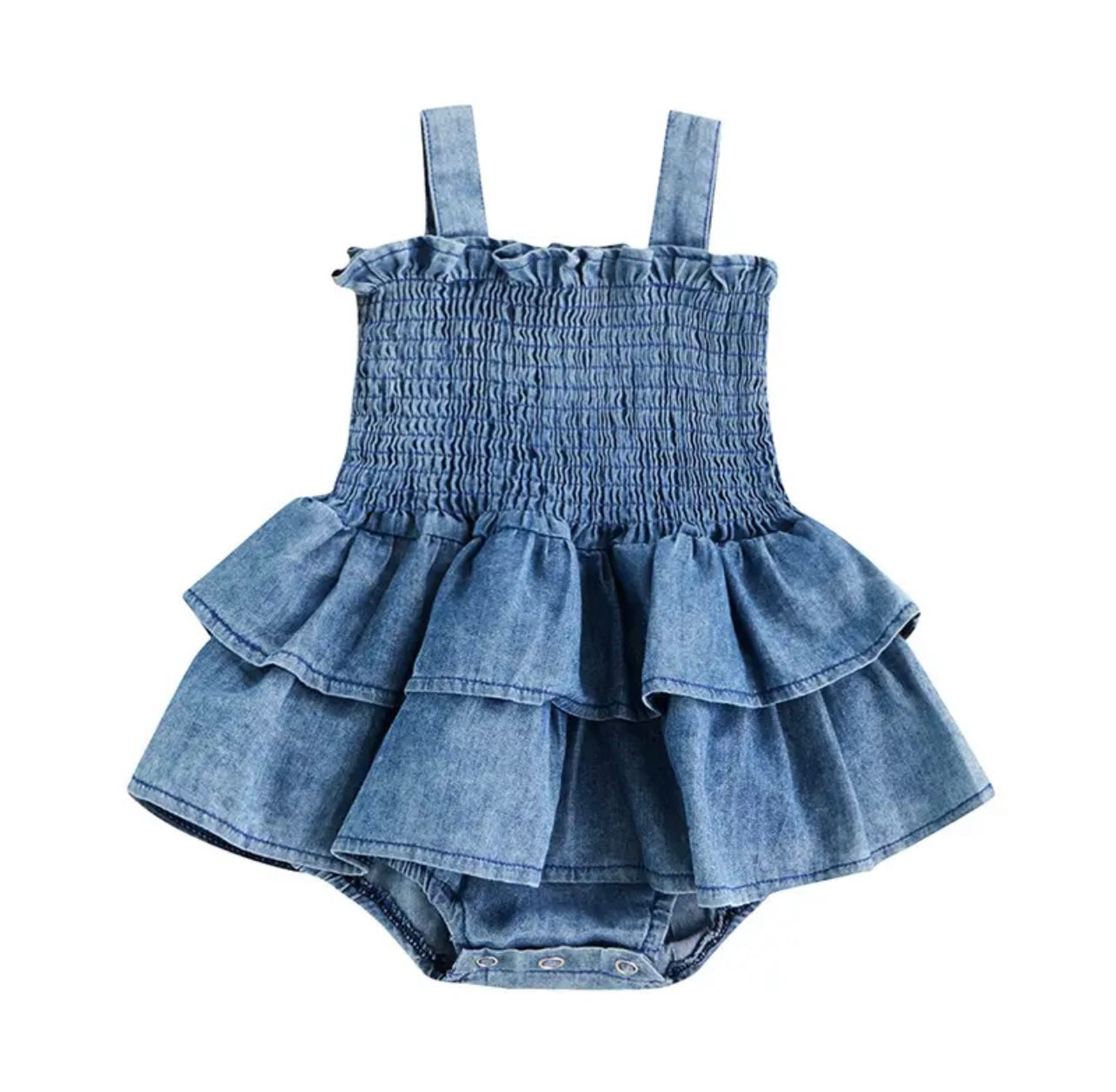 Sleeveless Denim Romper
