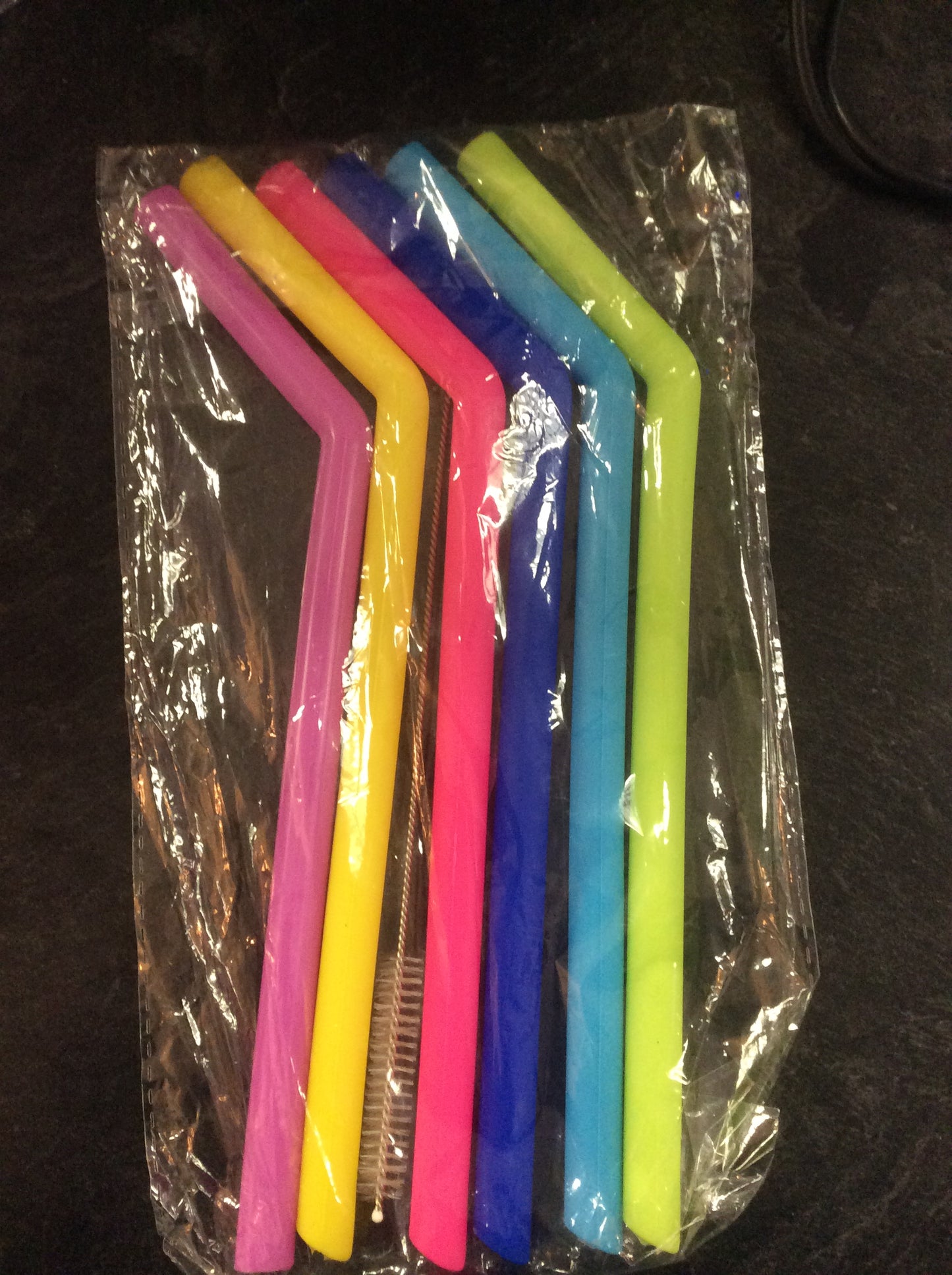Silicone curve straw set