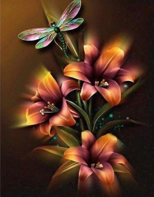 30 x 40 full square drill diamond painting TLS-6911 - dragonfly