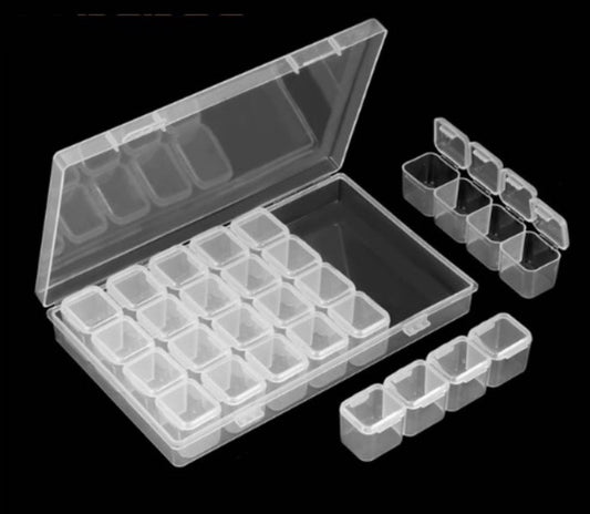 28 small round diamond storage box