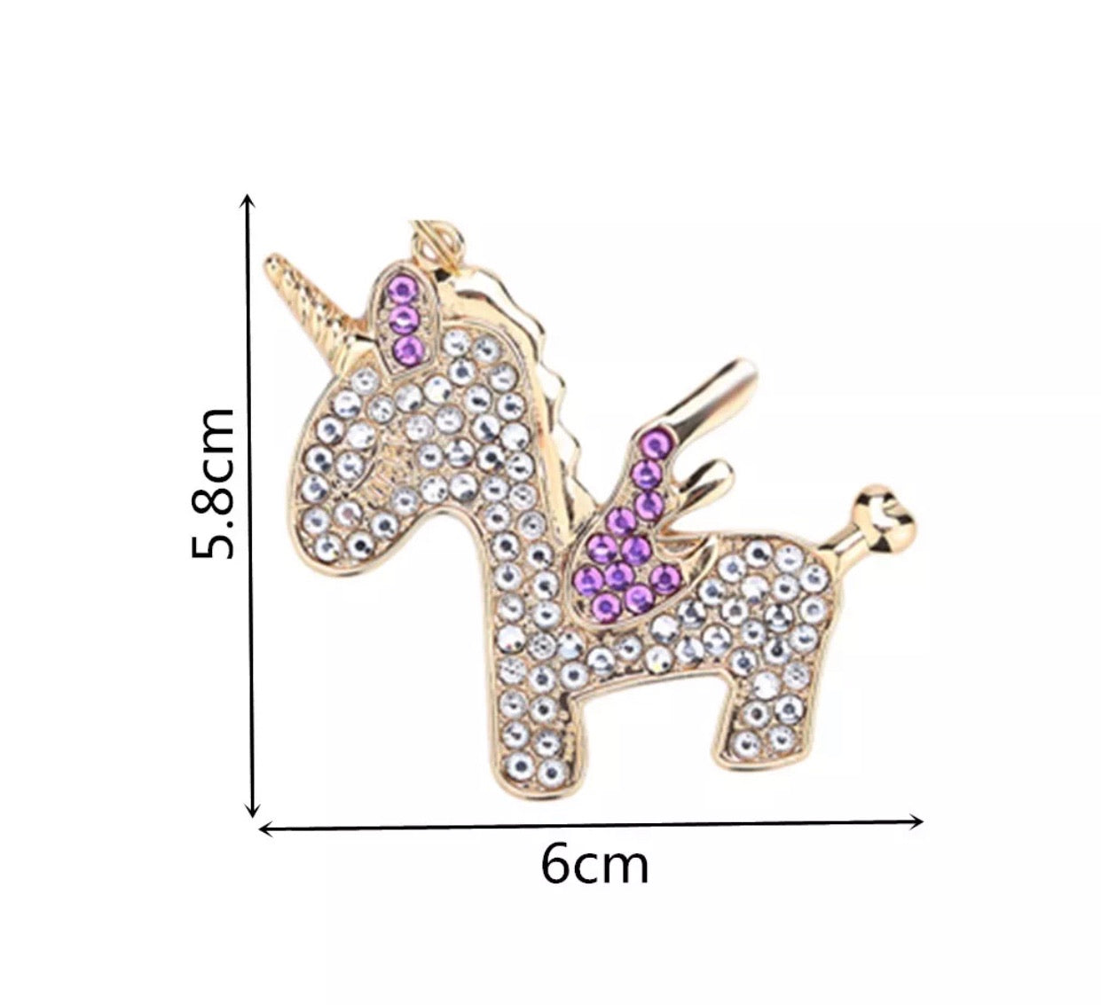 unicorn key chain diamond painting