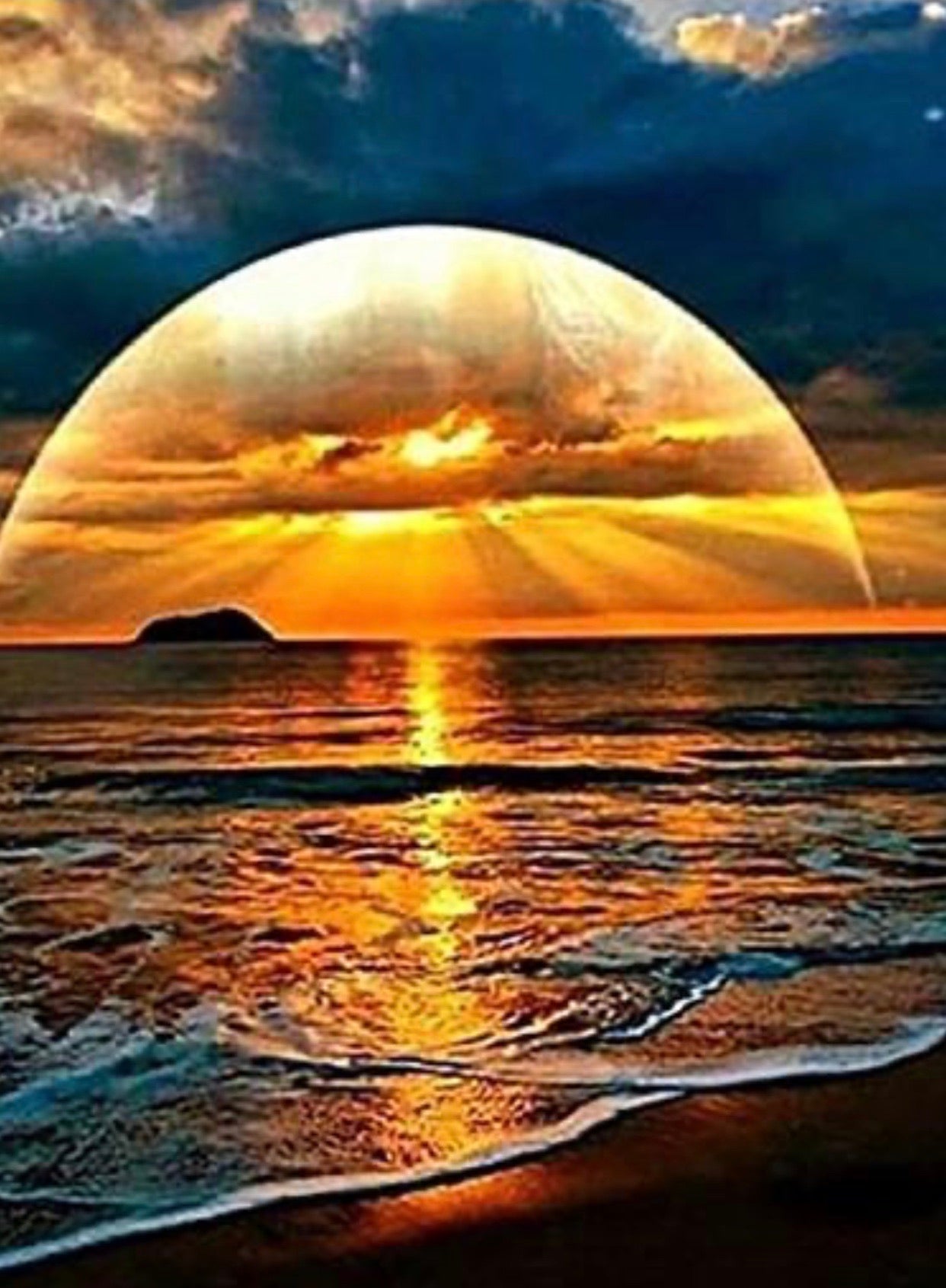 30 x 30 diamond painting full diamond drill - sunset HY231