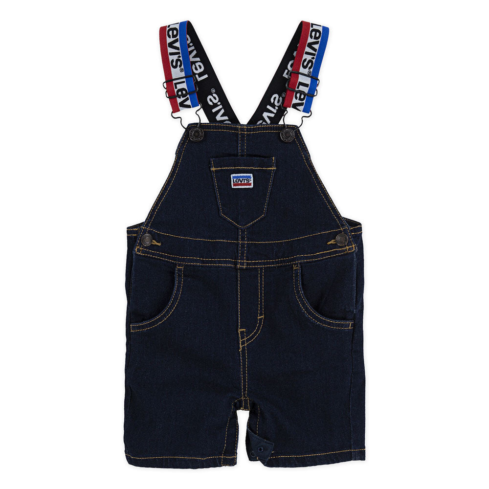 Levis rinse logo strap denim shortall