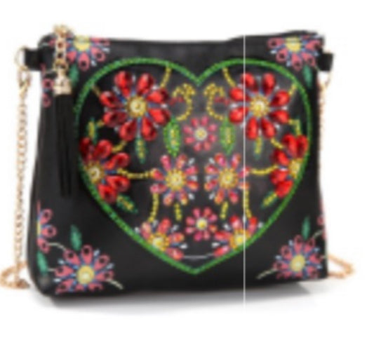 18 x 15 Diamond Painting shoulder bag - black