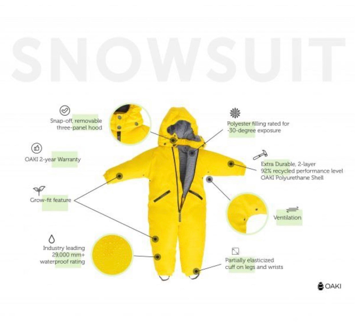 OAKI one piece snowsuit - brighton blue