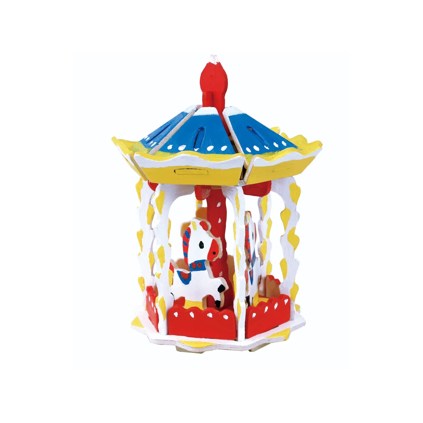 DIY 3D Wooden Puzzle Paint Kit: Carousel