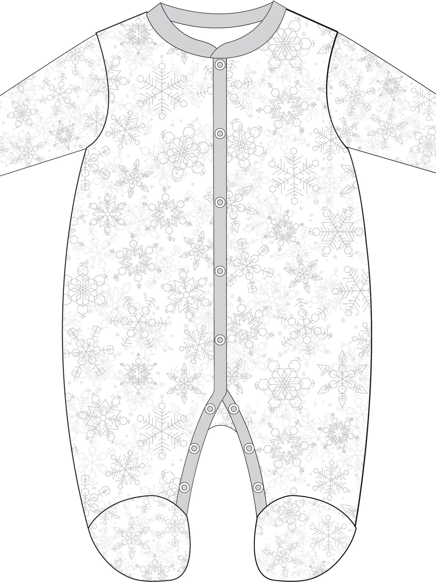 Holiday All Over Print Sleeper: Snowflake