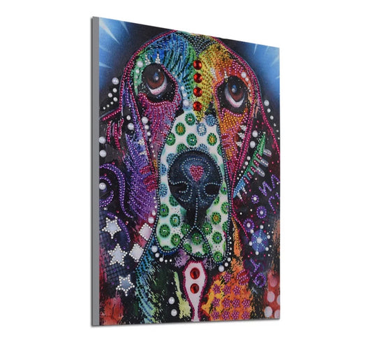 27 x 37 diamond painting (rhinestone) - bassett hound YX8042