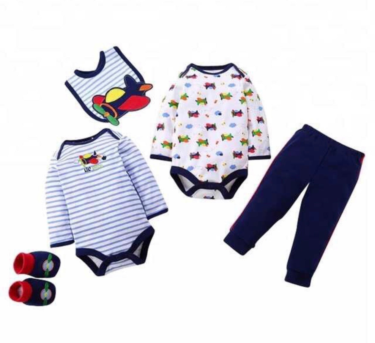 5 pce pant set - airplane