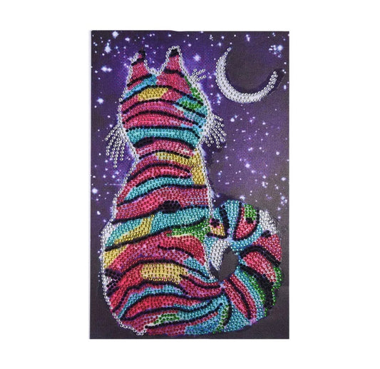 25 x 30 diamond painting (rhinestone) - striped kitty