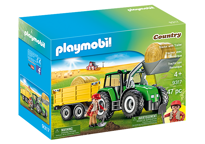 Playmobil Tractor with Trailer 9317