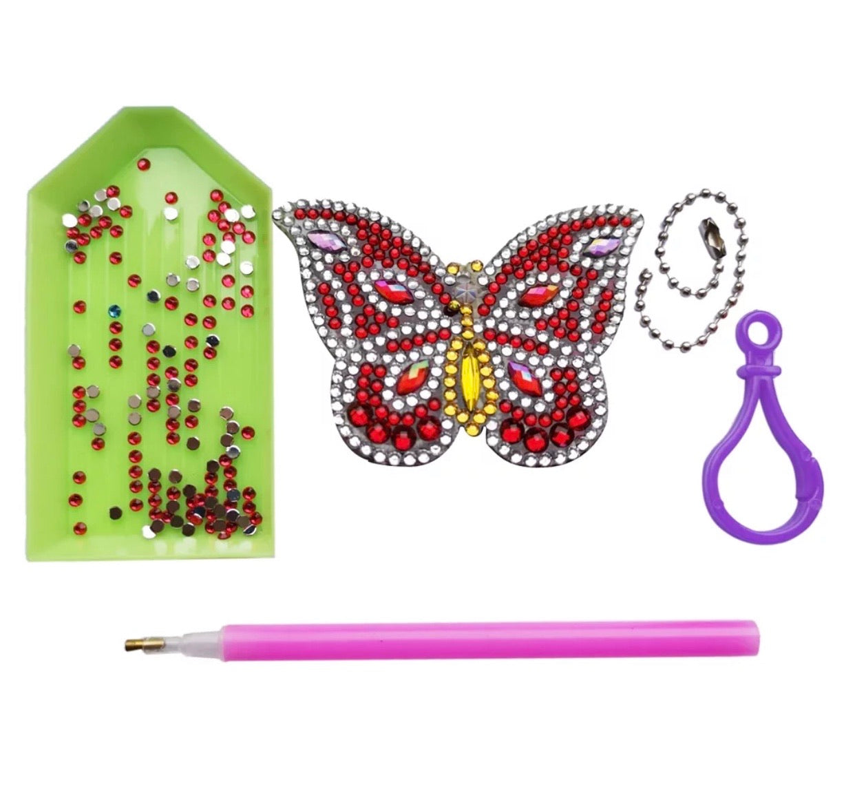 butterfly key chain set diamond painting