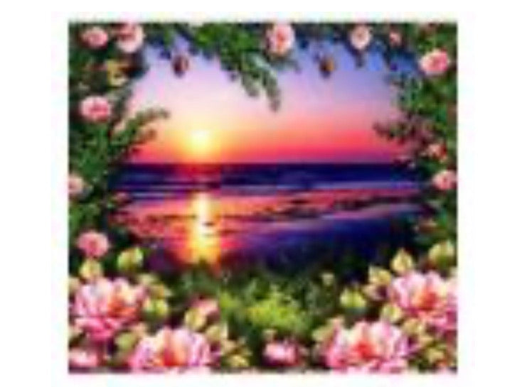 50 x 50 full square drill diamond painting - TA817- romantic sunset