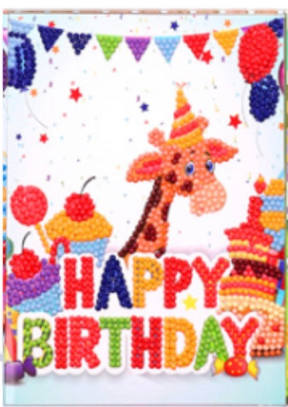 diamond painting greeting cards - giraffe