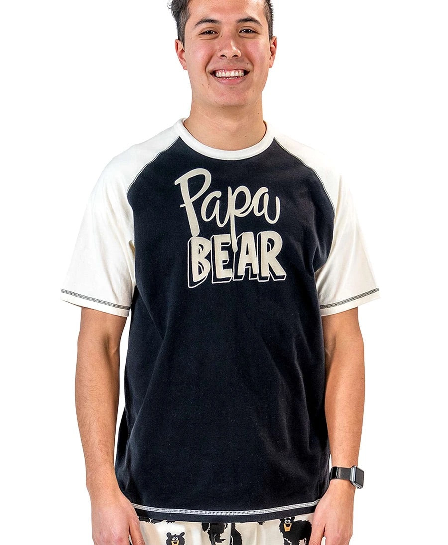 Lazy One - papa bear pj tee