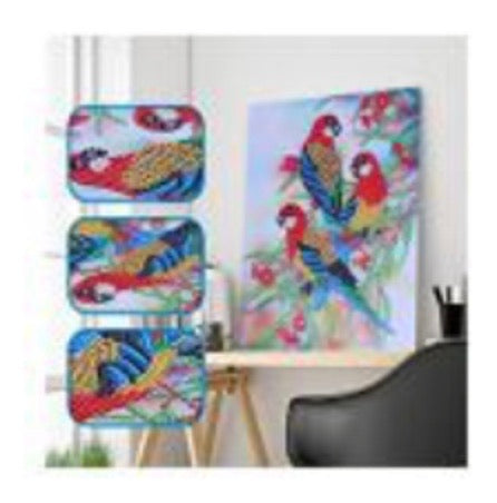 25 x 30 diamond painting rhinestone - 3 birds H011