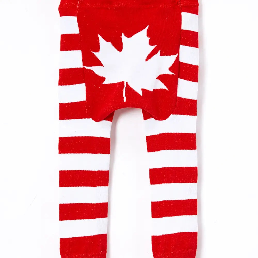 Doodle Pants maple leaf leggings