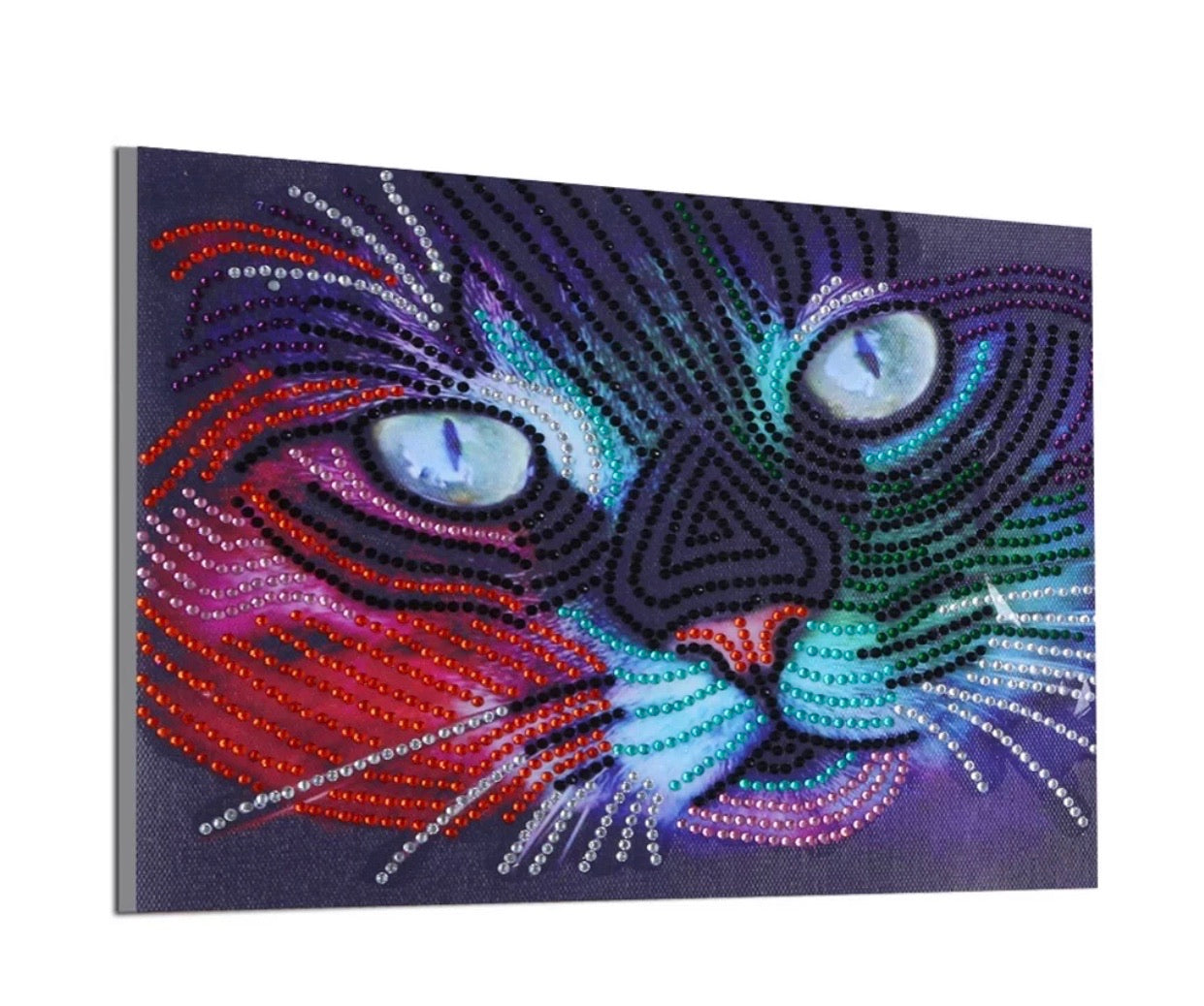25 x 30 diamond painting (rhinestone) - kitty face HO49