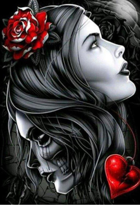 30 x 40 diamond painting full drill - good n evil FKW1242