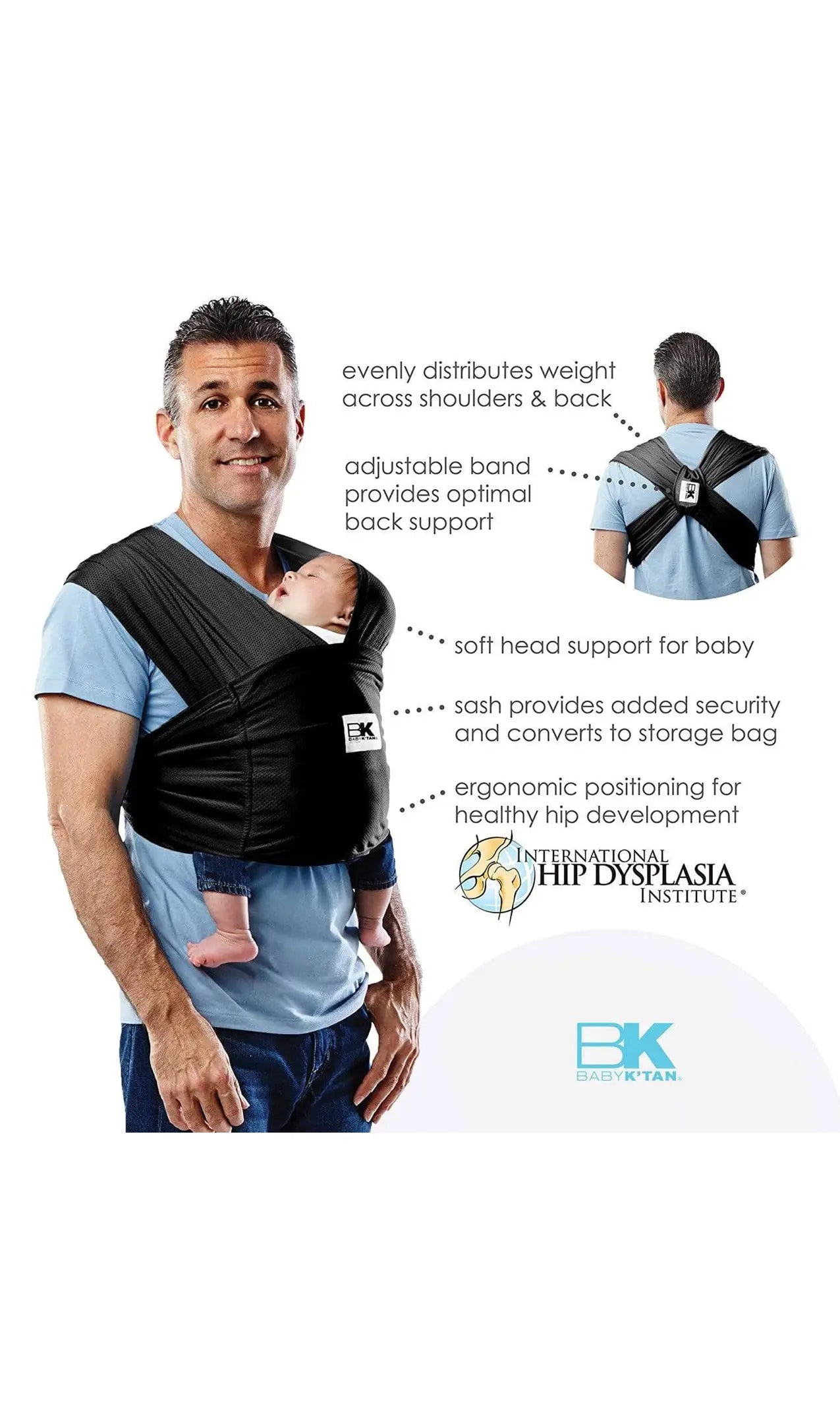 Baby K'tan Original Baby Carrier - Black