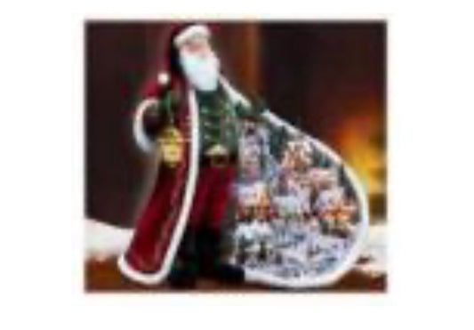 60 x 50 full square drill diamond painting - TA1178 - Santa w/ Village scene