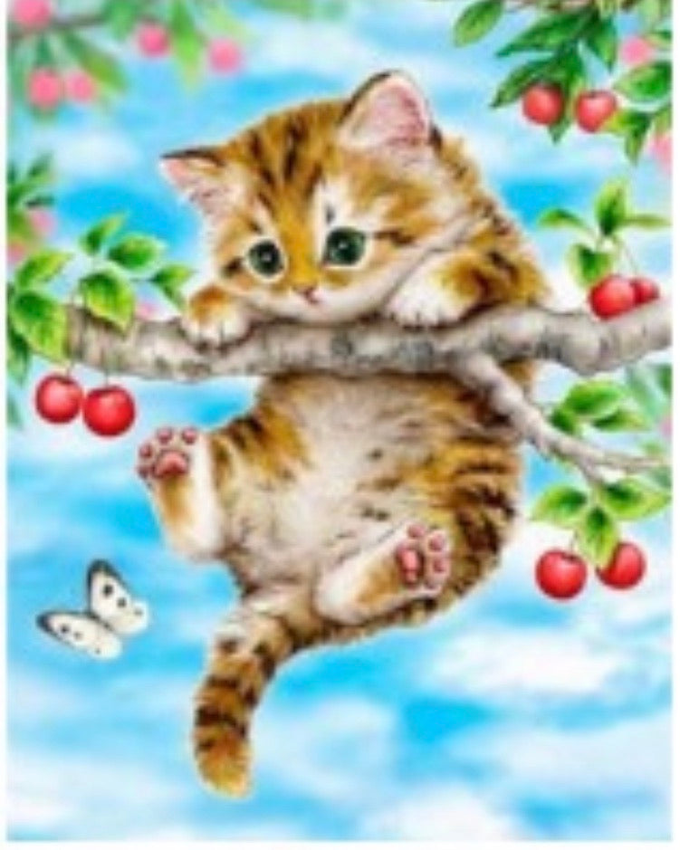 30 x 40 full round drill diamond painting - just hanging around - HY344