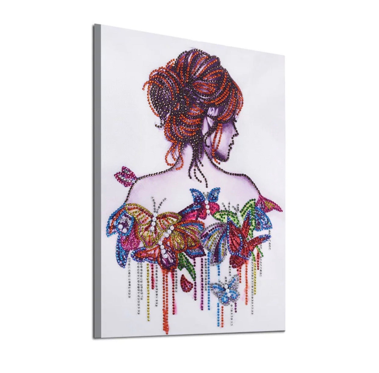 30 x 40 diamond painting (rhinestone) - butterfly lady DZ102