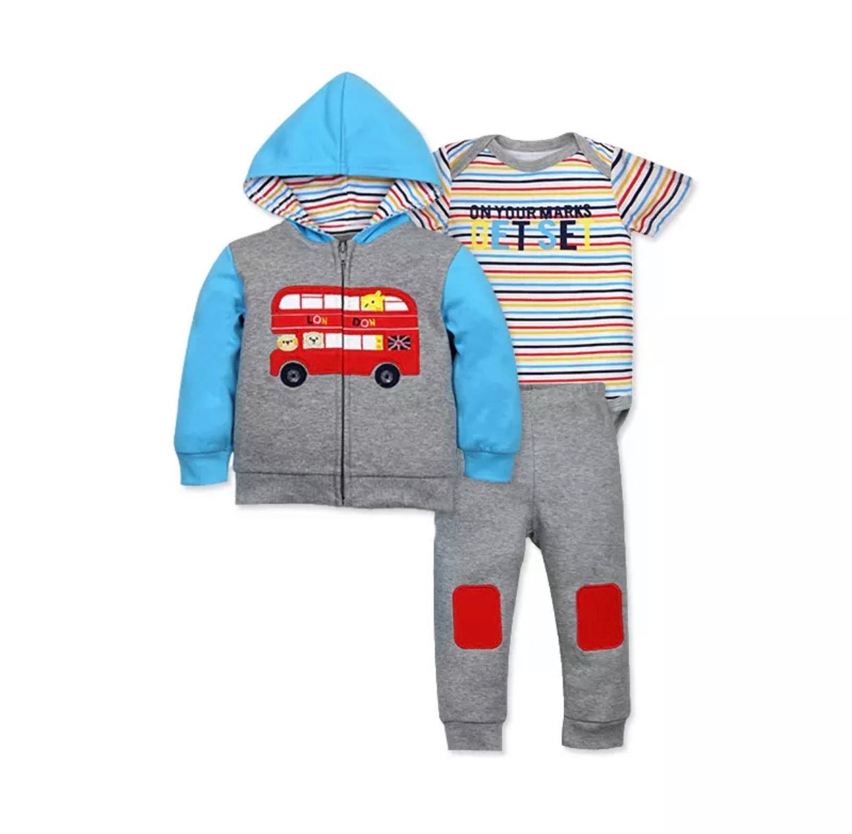 3pce pant/sweater set - firetruck