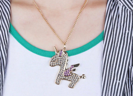 unicorn key chain diamond painting