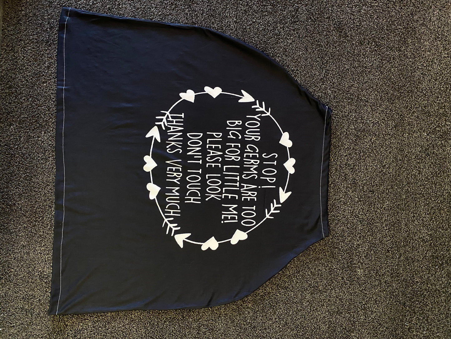 Light multi use cover Germs - black