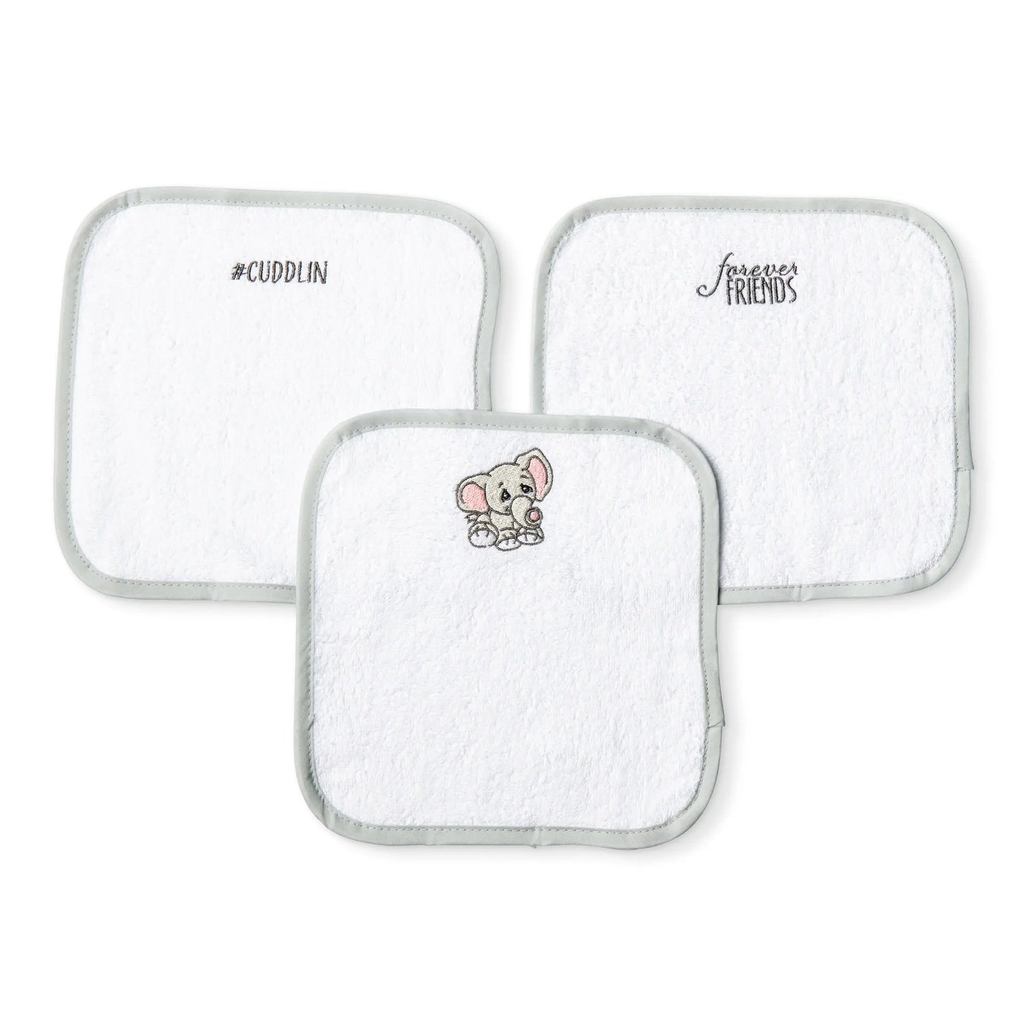 Elephant Washcloth- Set of 3