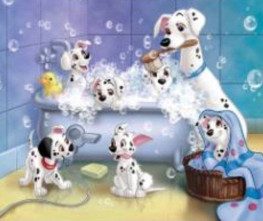 45 x 55 full square drill diamond painting - TLS-7111 - bath time