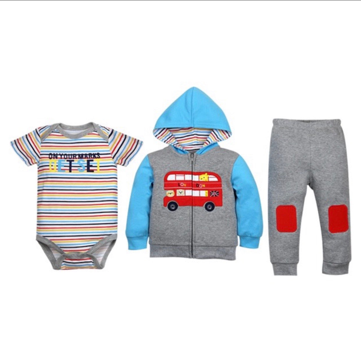 3pce pant/sweater set - firetruck